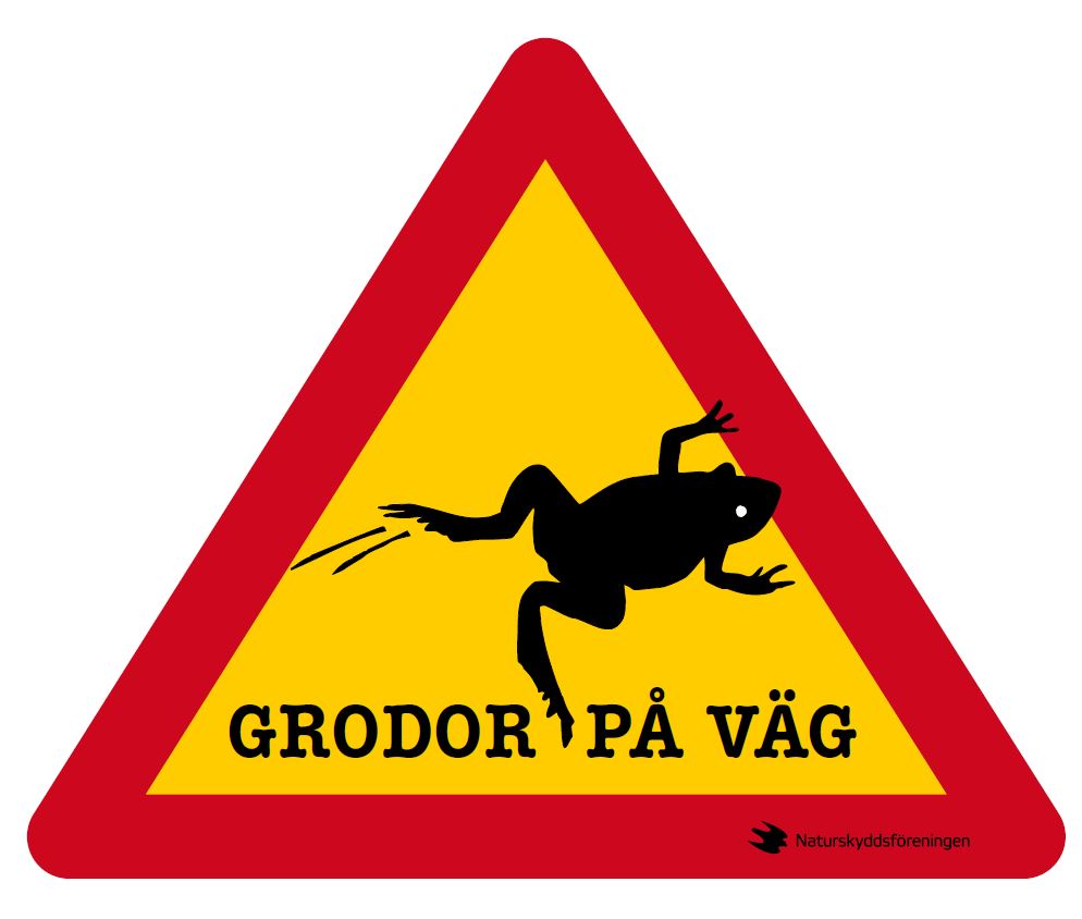 Varningsskylt groddjur