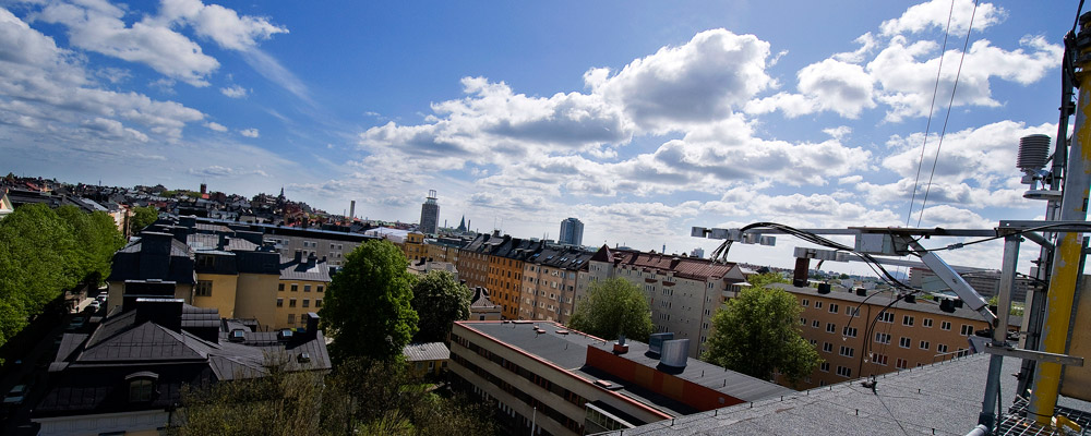 Luftmätstation på tak