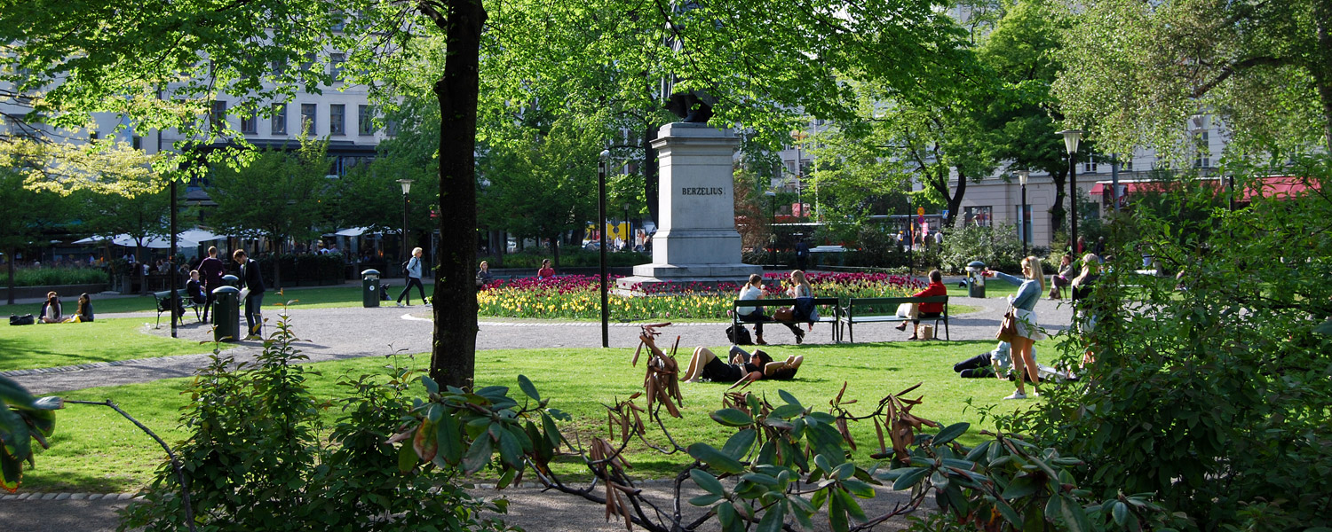 Berzelii park i centrala Stockholm