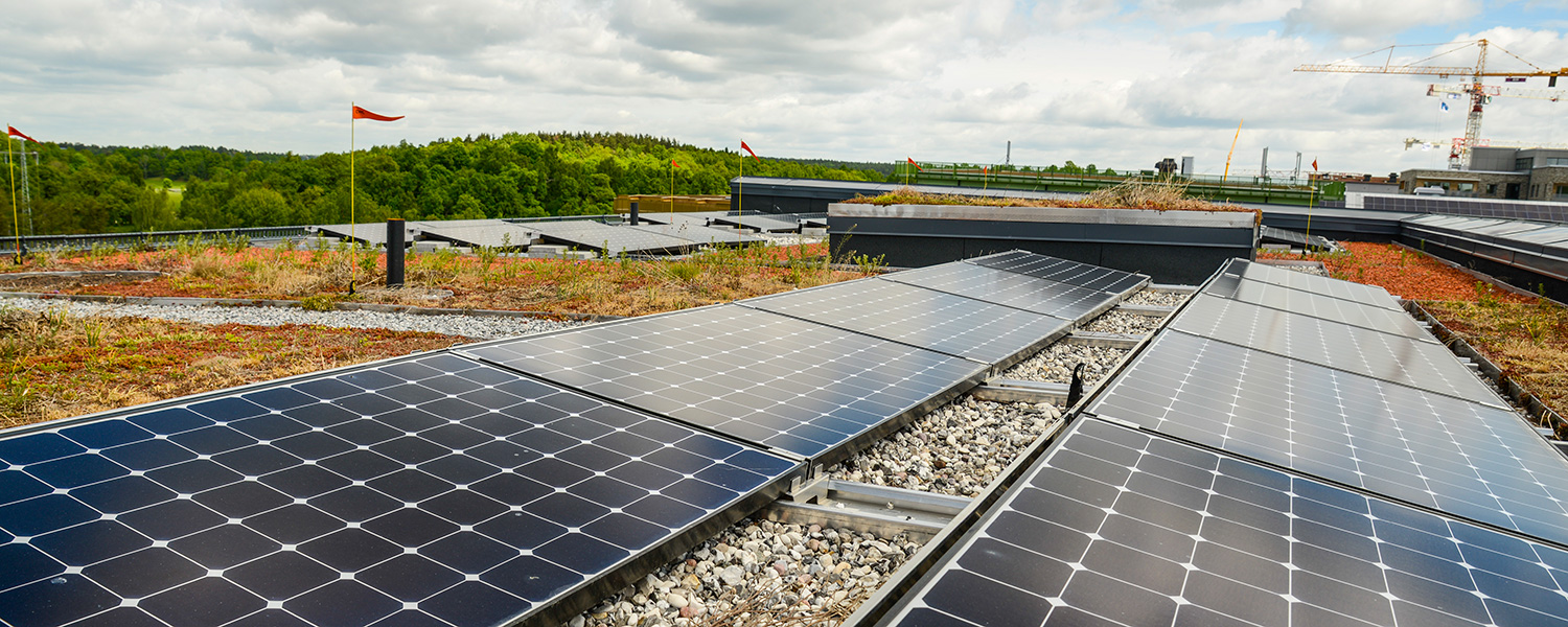 Solceller på tak i Norra Djurgårdsstaden